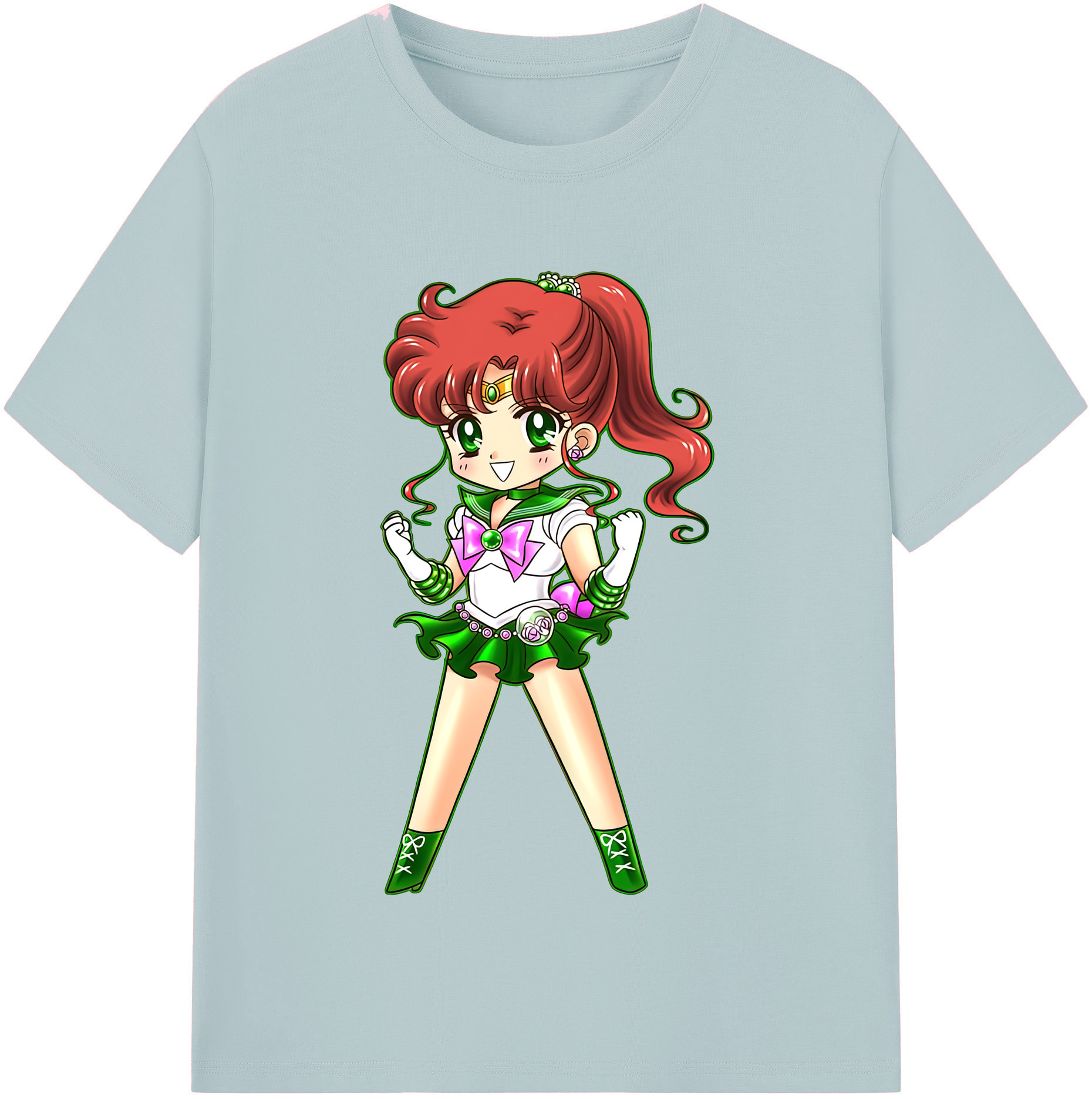 （画像用） 美少女戦士セーラームーン 木野 まこと きの まこと Sailor Moon Kino Makoto （セーラージュピター；Sailor Jupiter） 綿100％半袖Tシャツ（フロントプリント）